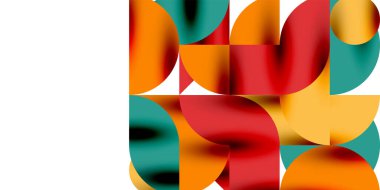 Gölge etkisi parlak daireler ve yuvarlak üçgenler geometrik modern sanat. Duvar Kağıdı, Sancak, Arkaplan, Kart, Kitap İllüstrasyonu, İniş Sayfası