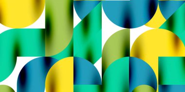 Teknik, dairesel şekilleri, geometrik sanatı en aza indirir. Vektör modern çemberler