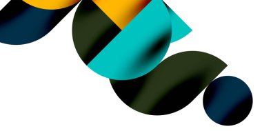 Gölge etkisi parlak daireler ve yuvarlak üçgenler geometrik modern sanat. Duvar Kağıdı, Sancak, Arkaplan, Kart, Kitap İllüstrasyonu, İniş Sayfası