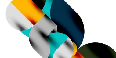 Gölge etkisi parlak daireler ve yuvarlak üçgenler geometrik modern sanat. Duvar Kağıdı, Sancak, Arkaplan, Kart, Kitap İllüstrasyonu, İniş Sayfası