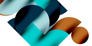 Gölge etkisi parlak daireler ve yuvarlak üçgenler geometrik modern sanat. Duvar Kağıdı, Sancak, Arkaplan, Kart, Kitap İllüstrasyonu, İniş Sayfası