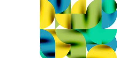 Teknik, dairesel şekilleri, geometrik sanatı en aza indirir. Vektör modern çemberler