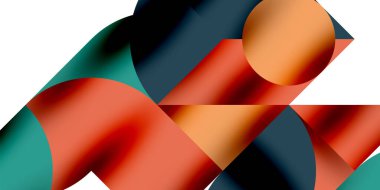 Teknik, dairesel şekilleri, geometrik sanatı en aza indirir. Vektör modern çemberler