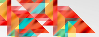 Teknik üstüste binen üçgen elementleri geometrik grafik desen biçimlendirir