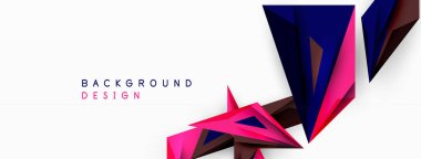 Minimum geometrik soyut arkaplan. Düşük poliamik dinamik üçgen tasarımı. Duvar kağıdı, afiş, arkaplan veya iniş için moda tekno iş şablonu