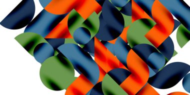 Gölge etkisi parlak daireler ve yuvarlak üçgenler geometrik modern sanat. Duvar Kağıdı, Sancak, Arkaplan, Kart, Kitap İllüstrasyonu, İniş Sayfası