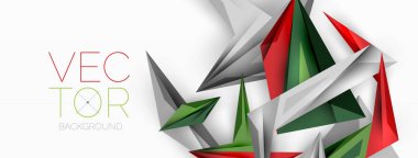 Minimum geometrik soyut arkaplan. Düşük poliamik dinamik üçgen tasarımı. Duvar kağıdı, afiş, arkaplan veya iniş için moda tekno iş şablonu