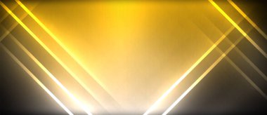 Neon parlayan daire ışınları, karanlıkta ışık saçan yuvarlak çizgiler, gezegen tarzı neon dalga çizgileri. Duvar kağıdı, afiş, arkaplan için enerji yüklü elektrik konsept tasarımı