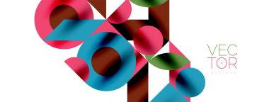 Daire deseni, çizgiler ve oklarla yuvarlak elementler Duvar kağıdı, pankart, arkaplan veya iniş için bileşimi