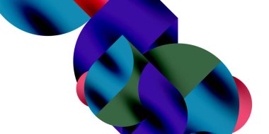 Teknik, dairesel şekilleri, geometrik sanatı en aza indirir. Vektör modern çemberler