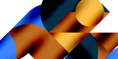 Teknik, dairesel şekilleri, geometrik sanatı en aza indirir. Vektör modern çemberler