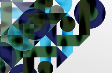 Daireler ve gölgeler. Renkli yuvarlak elementler, üçgenler, yarı daireler ve diğer şekiller. Duvar Kağıdı, Sancak, Arkaplan, Kart, Kitap İllüstrasyonu, İniş Sayfası