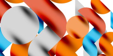 Teknik, dairesel şekilleri, geometrik sanatı en aza indirir. Vektör modern çemberler