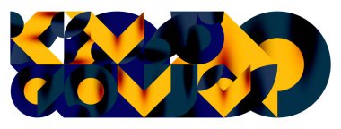 Daire deseni, çizgiler ve oklarla yuvarlak elementler Duvar kağıdı, pankart, arkaplan veya iniş için bileşimi