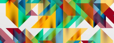 Teknik üstüste binen üçgen elementleri geometrik grafik desen biçimlendirir