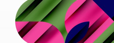 Geometrik diyagonal çizgi ve daire şekli, geniş soyut arkaplan