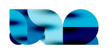 Teknik, dairesel şekilleri, geometrik sanatı en aza indirir. Vektör modern çemberler