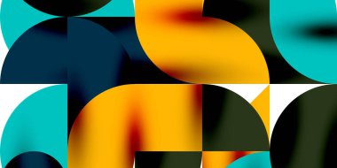 Gölge etkisi parlak daireler ve yuvarlak üçgenler geometrik modern sanat. Duvar Kağıdı, Sancak, Arkaplan, Kart, Kitap İllüstrasyonu, İniş Sayfası