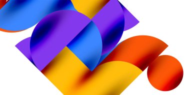 Teknik, dairesel şekilleri, geometrik sanatı en aza indirir. Vektör modern çemberler