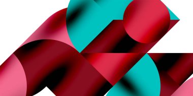 Teknik, dairesel şekilleri, geometrik sanatı en aza indirir. Vektör modern çemberler