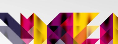 Teknik üstüste binen üçgen elementleri geometrik grafik desen biçimlendirir