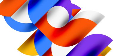 Teknik, dairesel şekilleri, geometrik sanatı en aza indirir. Vektör modern çemberler