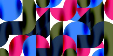 Gölge etkisi parlak daireler ve yuvarlak üçgenler geometrik modern sanat. Duvar Kağıdı, Sancak, Arkaplan, Kart, Kitap İllüstrasyonu, İniş Sayfası