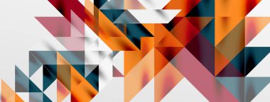 Teknik üstüste binen üçgen elementleri geometrik grafik desen biçimlendirir