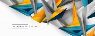 Minimum geometrik soyut arkaplan. Düşük poliamik dinamik üçgen tasarımı. Duvar kağıdı, afiş, arkaplan veya iniş için moda tekno iş şablonu