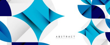 Beyaza asgari geometrik elementler. Yapraklar, yuvarlak üçgenler, yıldızlar.