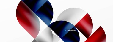 Metalik yuvarlak üçgenler içeren minimalist geometrik arkaplan, duvar kağıdı, pankart, arkaplan, iniş sayfası için temiz, metalik formlara vurgu yapan parlak ve modern görsel estetik sunuyor