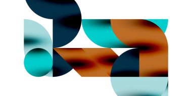 Gölge etkisi parlak daireler ve yuvarlak üçgenler geometrik modern sanat. Duvar Kağıdı, Sancak, Arkaplan, Kart, Kitap İllüstrasyonu, İniş Sayfası