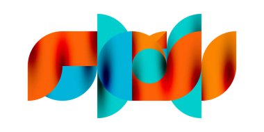 Teknik, dairesel şekilleri, geometrik sanatı en aza indirir. Vektör modern çemberler