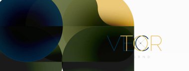 Çemberler ve yuvarlak şekiller geometrik arka planı en aza indirir. Duvar kağıdı, pankart, arkaplan veya iniş için şeffaf geometrik şekiller