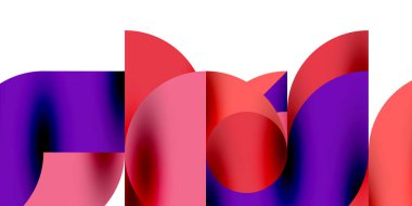 Teknik, dairesel şekilleri, geometrik sanatı en aza indirir. Vektör modern çemberler