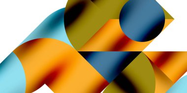 Teknik, dairesel şekilleri, geometrik sanatı en aza indirir. Vektör modern çemberler