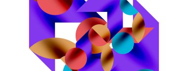 Daire deseni, çizgiler ve oklarla yuvarlak elementler Duvar kağıdı, pankart, arkaplan veya iniş için bileşimi