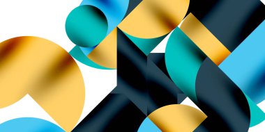 Gölge etkisi parlak daireler ve yuvarlak üçgenler geometrik modern sanat. Duvar Kağıdı, Sancak, Arkaplan, Kart, Kitap İllüstrasyonu, İniş Sayfası