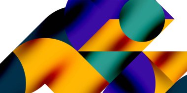 Gölge etkisi parlak daireler ve yuvarlak üçgenler geometrik modern sanat. Duvar Kağıdı, Sancak, Arkaplan, Kart, Kitap İllüstrasyonu, İniş Sayfası