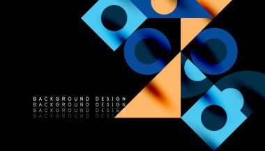 Renkli üçgenler kare geometrik tasarımı daire içine alır. Duvar kağıdı, afiş, arkaplan, kart, kitap illüstrasyonu, iniş sayfası için soyut arkaplan