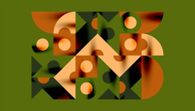 Renkli üçgenler kare geometrik tasarımı daire içine alır. Duvar kağıdı, afiş, arkaplan, kart, kitap illüstrasyonu, iniş sayfası için soyut arkaplan