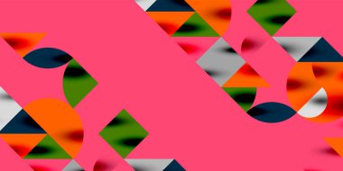 Üçgenler, yuvarlak üçgenler ve tekno sanatın daireleri. Duvar Kağıdı, Sancak, Arkaplan, Kart, Kitap İllüstrasyonu, İniş Sayfası