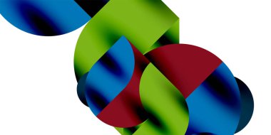 Teknik, dairesel şekilleri, geometrik sanatı en aza indirir. Vektör modern çemberler