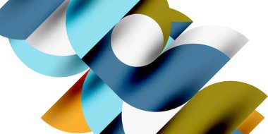 Teknik, dairesel şekilleri, geometrik sanatı en aza indirir. Vektör modern çemberler