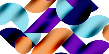 Gölge etkisi parlak daireler ve yuvarlak üçgenler geometrik modern sanat. Duvar Kağıdı, Sancak, Arkaplan, Kart, Kitap İllüstrasyonu, İniş Sayfası