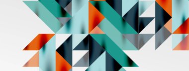 Teknik üstüste binen üçgen elementleri geometrik grafik desen biçimlendirir