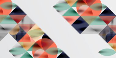 Üçgenler, yuvarlak üçgenler ve tekno sanatın daireleri. Duvar Kağıdı, Sancak, Arkaplan, Kart, Kitap İllüstrasyonu, İniş Sayfası