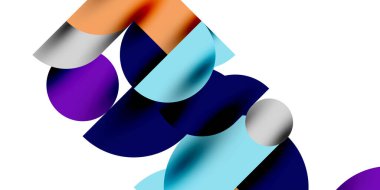 Gölge etkisi parlak daireler ve yuvarlak üçgenler geometrik modern sanat. Duvar Kağıdı, Sancak, Arkaplan, Kart, Kitap İllüstrasyonu, İniş Sayfası