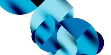 Teknik, dairesel şekilleri, geometrik sanatı en aza indirir. Vektör modern çemberler