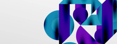 Daireler ve gölgeler. Renkli yuvarlak elementler, üçgenler, yarı daireler ve diğer şekiller. Duvar Kağıdı, Sancak, Arkaplan, Kart, Kitap İllüstrasyonu, İniş Sayfası